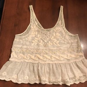 Free people embroidered tank top